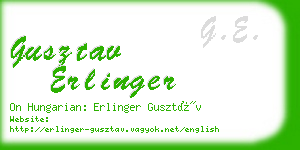 gusztav erlinger business card